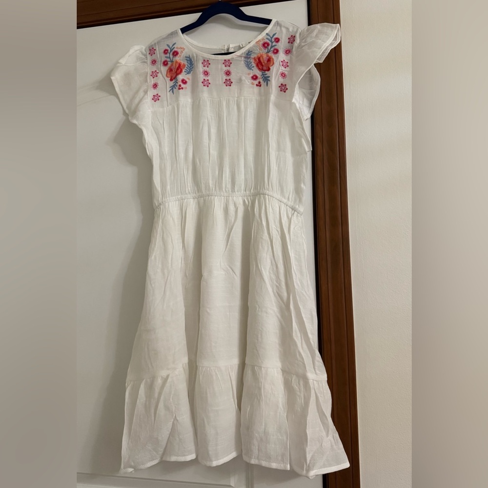 White Embroidered Dress by Mine